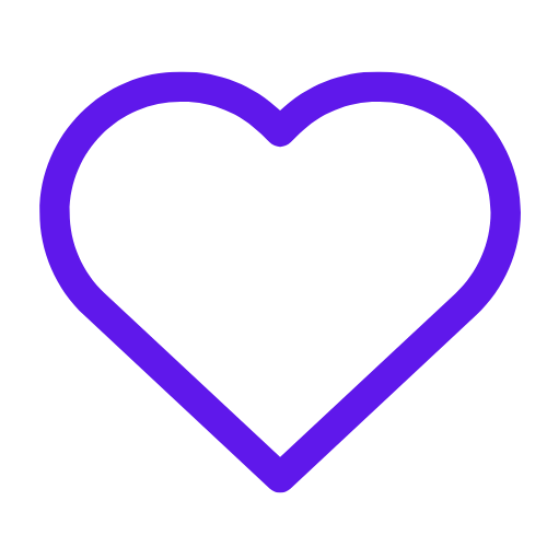 cœur violet